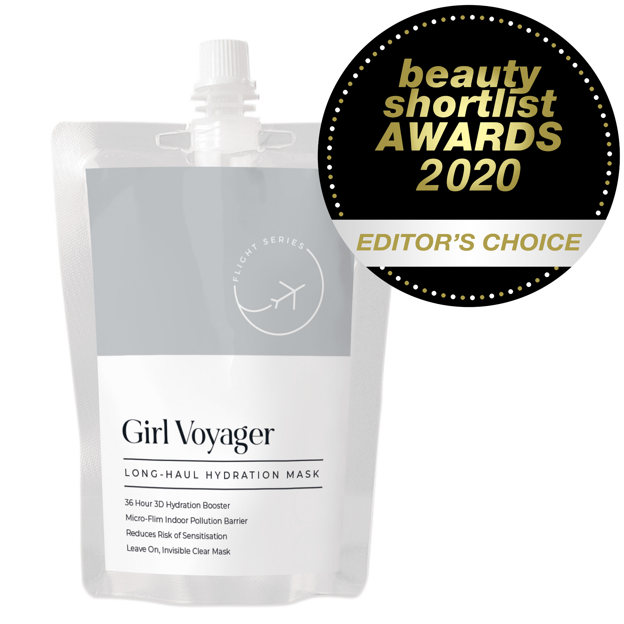 Girl Voyager Long Haul Hydration Mask Editors Choice 2020 UK Beauty Shortlist Awards 2020